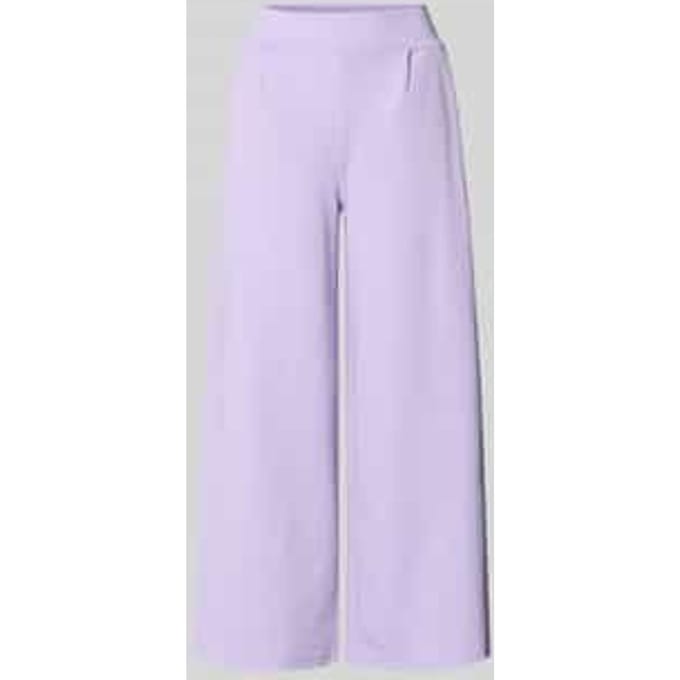 Wide fit broek met elastische band model 'Kate'