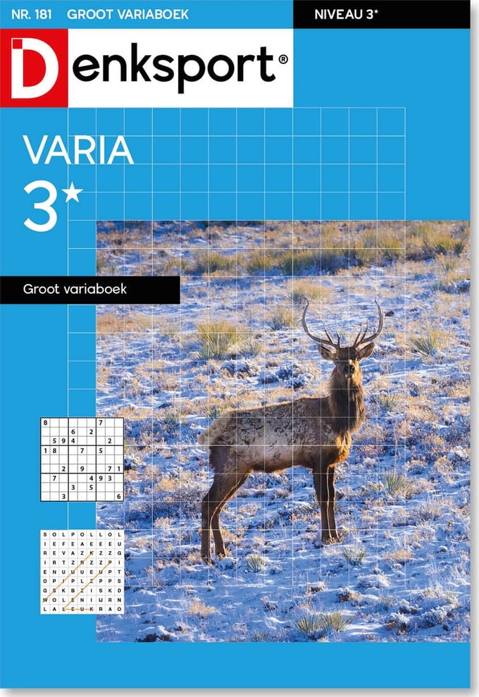 Denksport Puzzelboek Varia 3* groot variaboek, editie 181