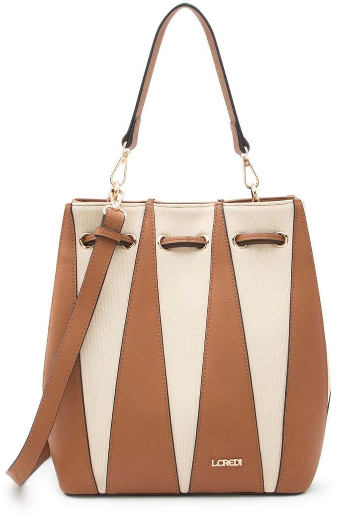 L.CREDI handtas schoudertas Raisa Hobo Bag Cognac bruine