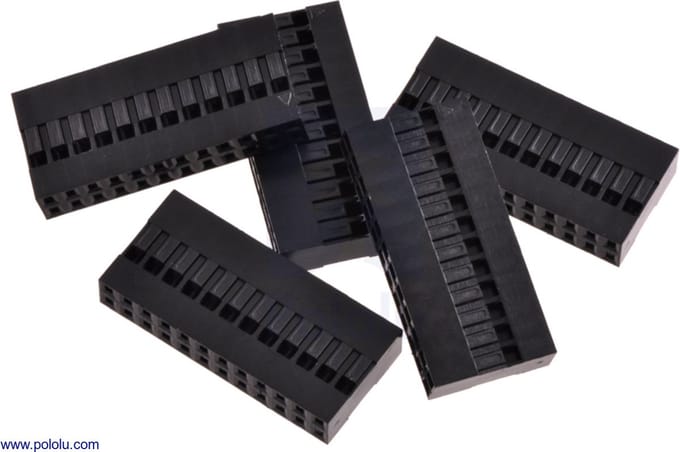 Dupont stekker Behuizing 2x12pin 5 stuks Pololu-1921