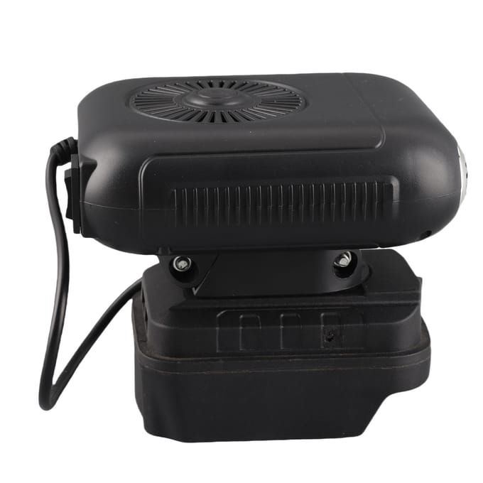 Chauffage sur batterie Rotation à 90 degrés 2 Températures 2xUSB Chauffage d'appoint portable pour BL1830 BL1850 BL1840 BL1845 BL1815 black
