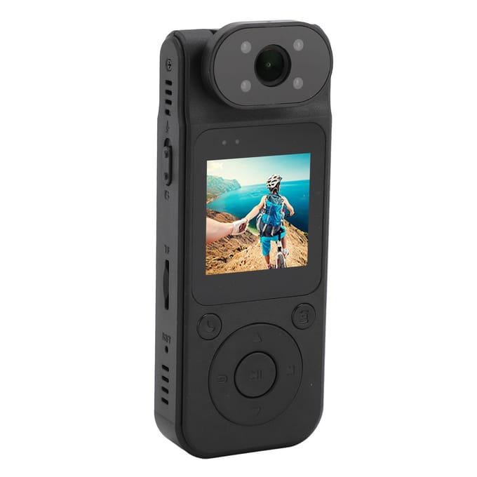 Rugclip Camcorder 4K 1.5 Inch IPS Scherm Magnetische Draagbare Camera 180 Graden Draaibare Lens Behuizing