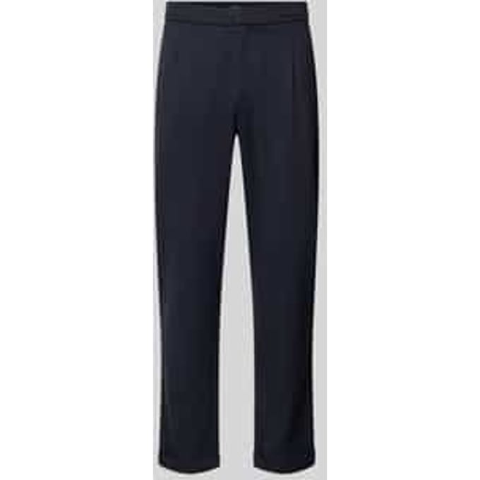 Regular fit stoffen broek met achterzakken