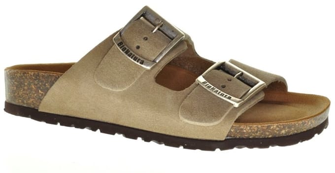 Bionatura Tweeband Slipper Taupe Suede maat 37