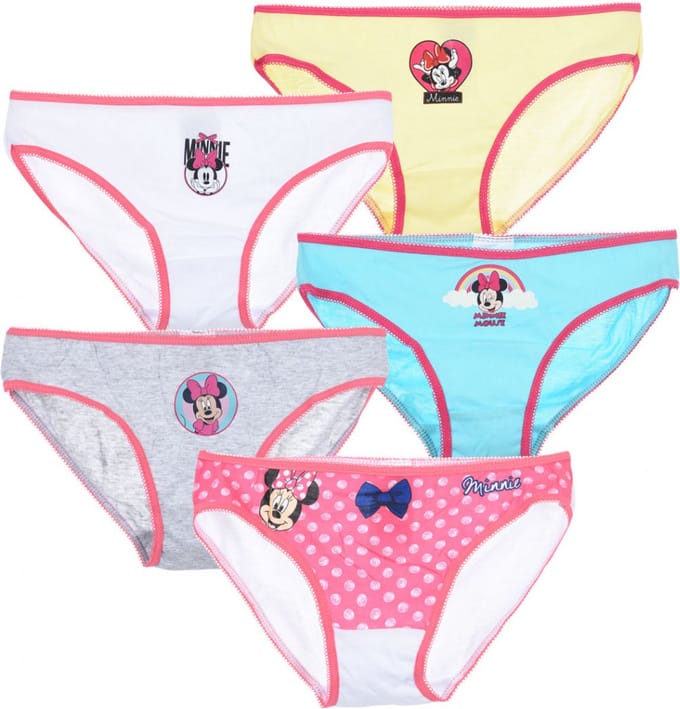 Disney Minnie Mouse Onderbroek - Set van 5 - Maat 116/128 - 6/8 Jaar
