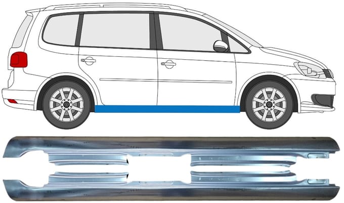 Volledige dorpel voor Volkswagen Touran 2010-2015 / Links + Rechts / Set