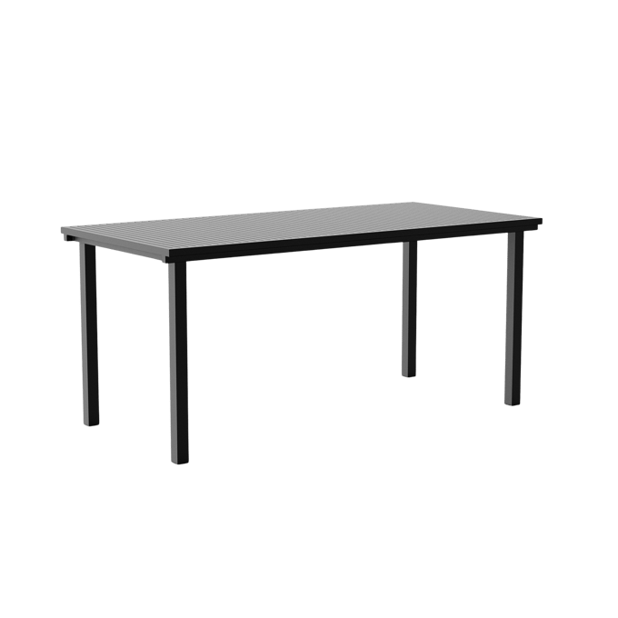 NINE 19 Outdoors Eettafel 167 cm - black