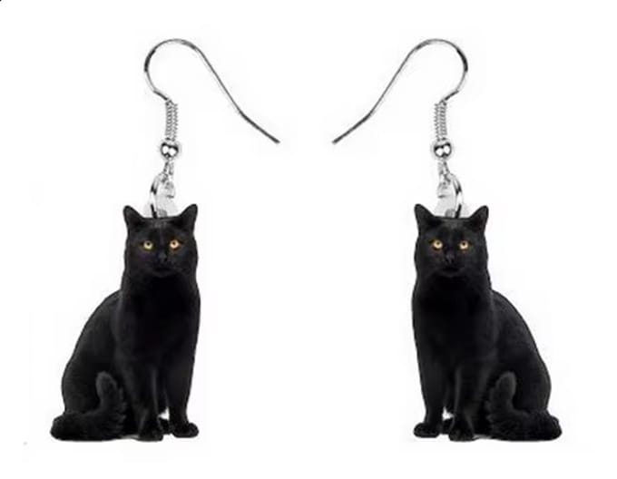 Oorbellen Zwarte Katten