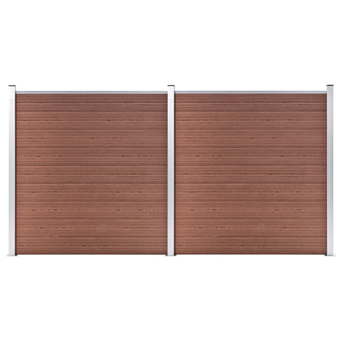 vidaXL - Schutting - 353x186 - cm - HKC - bruin