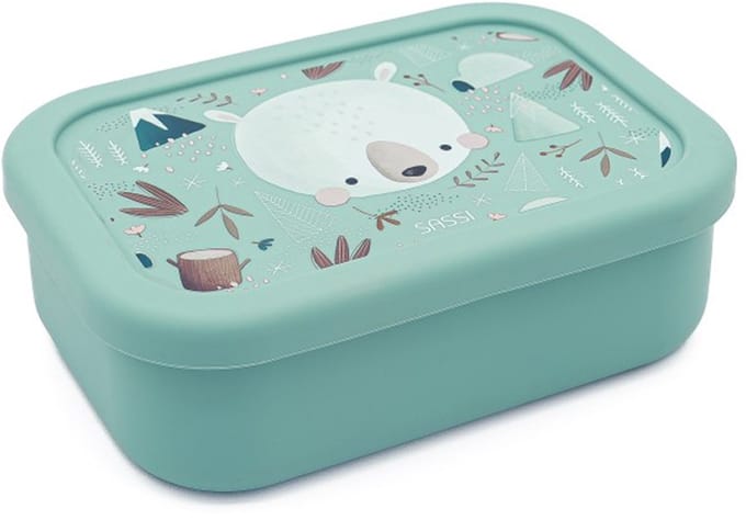 Sassi Junior - Siliconen lunchbox voor kinderen - Munt 12 x 17 cm