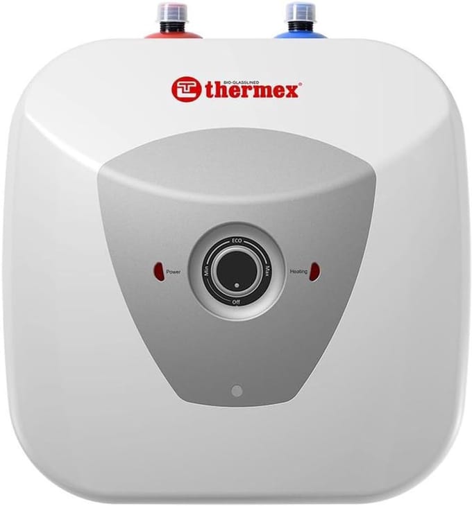 Warmwaterboiler - Onderspoelbak boiler - Direct warm water - Compacte behuizing - 15 Liter - Wit