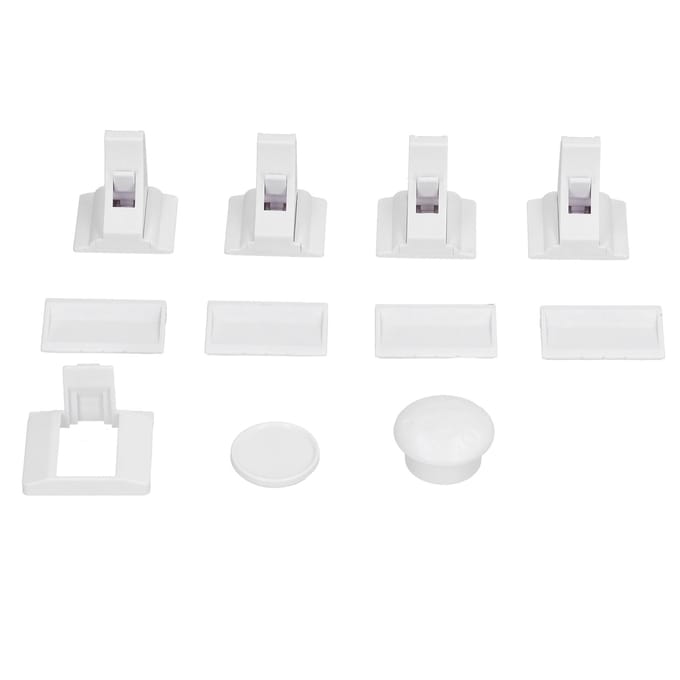 Serrure de tiroir magnétique dissimulée Serrure de sécurité enfant multifonctionnelle pour porte de maison, armoire white