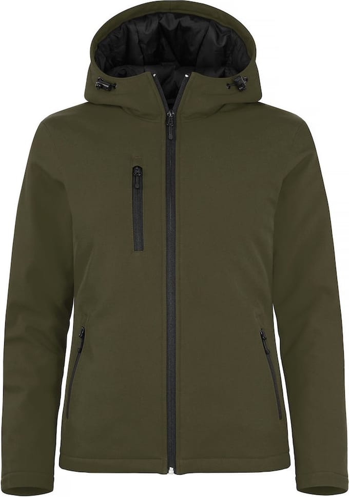 Clique Padded Hoody Softshell 020952 - Mistgroen - XS