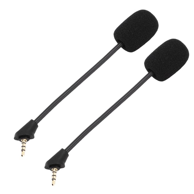 2 STUKS Microfoon Vervanging voor Kingston HyperX Cloud Alpha Draadloze Gaming Headset Ruisonderdrukkend 3.5mm Afneembare Microfoonboom