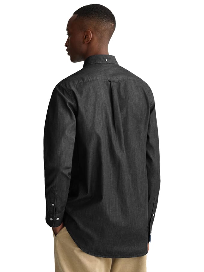 Enzo Heren Regular Fit Denim Overhemd