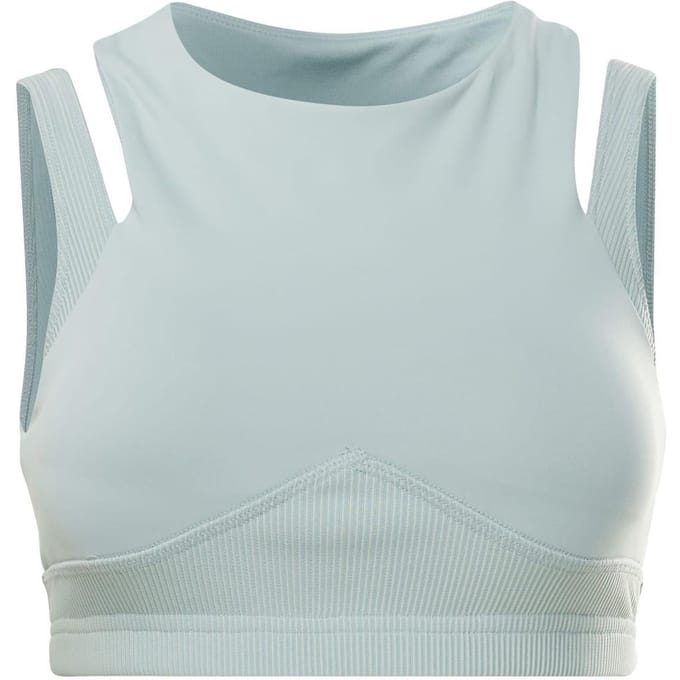 Reebok Sportbeha met meerdere lagen voor dames (Studio-model) (Blauw)