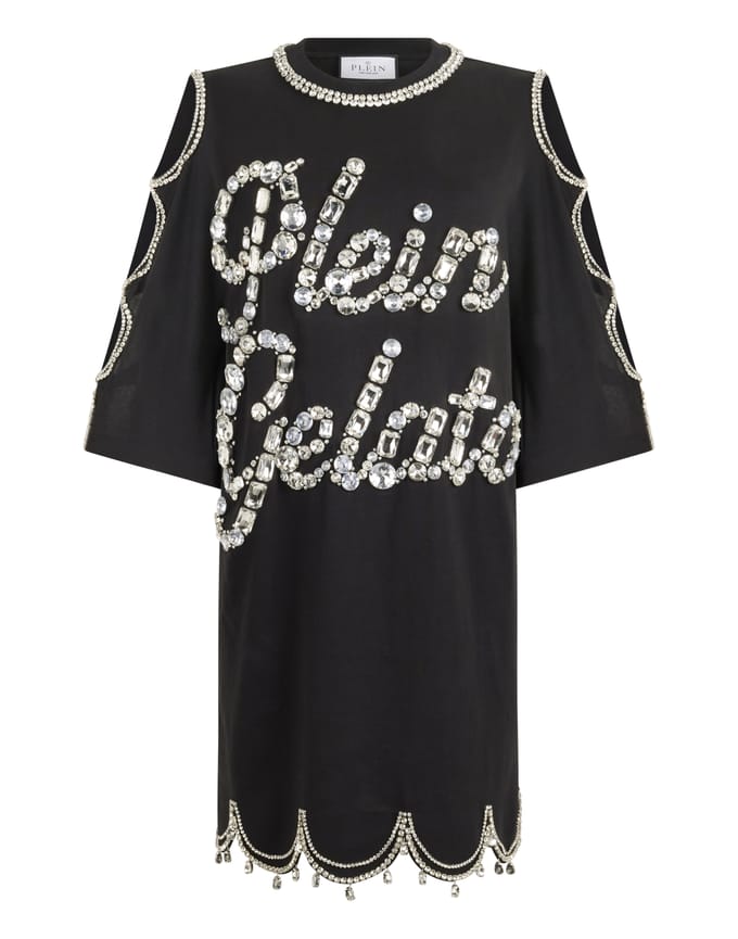 Mini T-Shirt Dress Crystal Waves