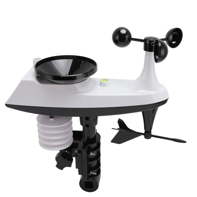 Slimme WiFi Weermeter Professioneel Kleurenscherm Digitale Klok Weerstation met Buitensensor black