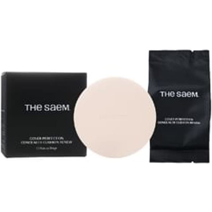 The Saem - Cover Perfection Concealer Cushion Set - 5 Colors 2024 Version - #1.5 Natural Beige