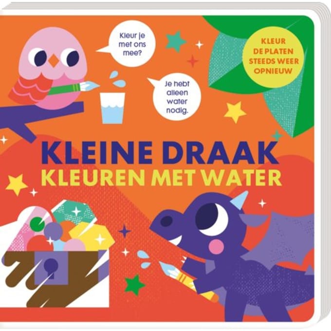 ImageBooks Kleuren met water - Kleine draak - Magisch en herbruikbaar