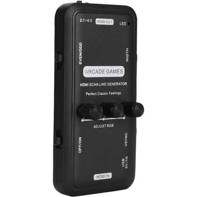 Draagbare HDMI Video Beeld Scanlijn Generator voor ARCADE SPELEN black