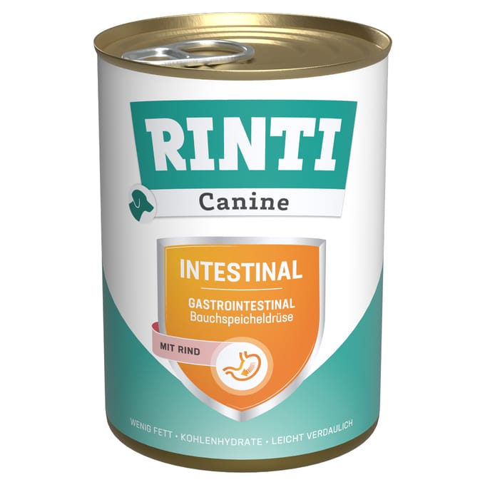 24x400g RINTI Canine Intestinal met rund hondenvoer nat