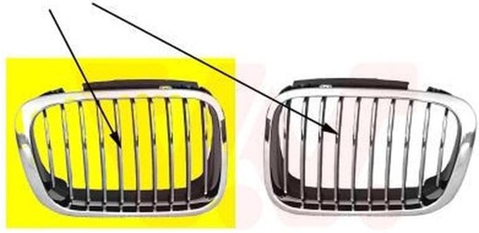 VanWezel 0646516 - Grille calandre droite pour Bmw 3 e46 4 portes de 2002 à 2005