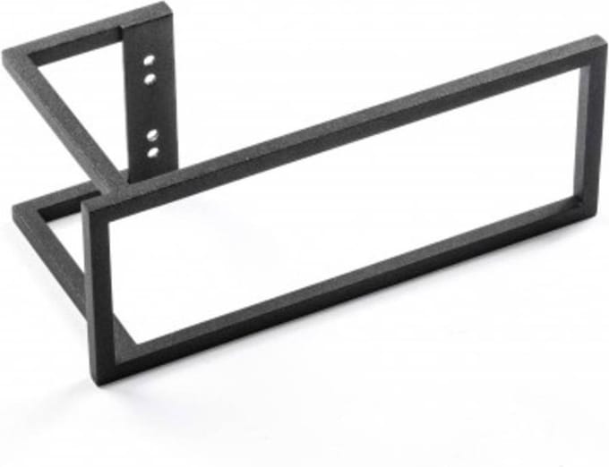 Vasco rechthoekige beugel zwart ral 9005