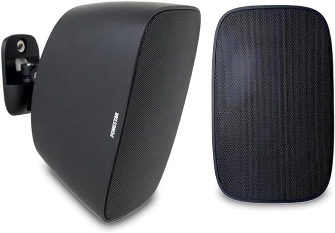 Buitenluidspreker - Weerbestendige Speaker - Omgevingsgeluid Buiten - 1000W Maximaal Vermogen - 10x48x50cm - Wit Grijs