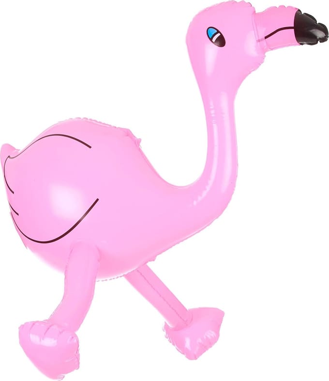 Vegaoo - Opblaasbare roze flamingo