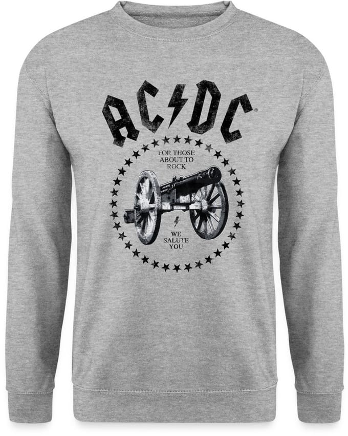AC/DC For Those About To Rock Logo Met Kanon Sweater Heren