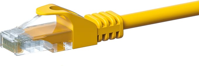 Danicom CAT5e UTP patchkabel - 0,25 meter geel - CCA - netwerkkabel - internetkabel - UTP kabel - RJ45 - 1000 mbit/s