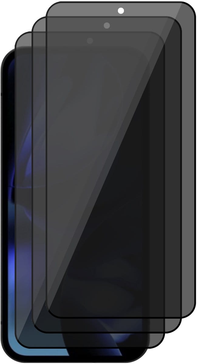 Privacy Screenprotector geschikt voor Google Pixel 9a - 3x Volledig Dekkend Glas Screen Protector