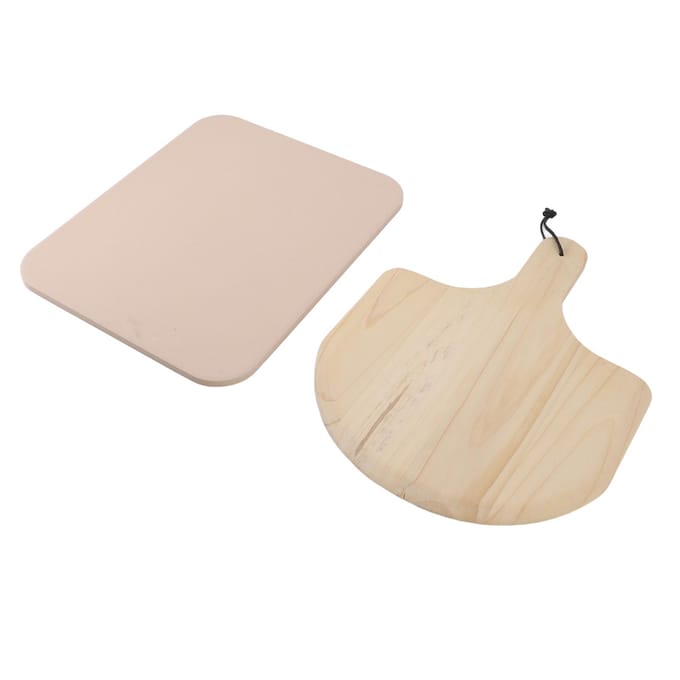 Pizza Steen Cordieriet Uniforme Warmteoverdracht met Pizza Schep Peddel Pizza Baksteen voor Keuken beige