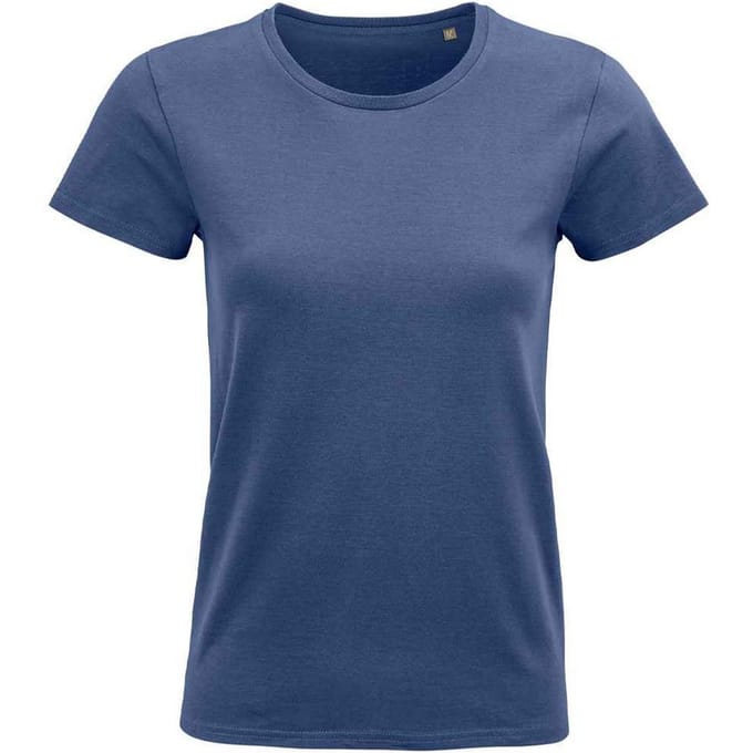 SOLS Dames/Dames Pioneer Organic T-shirt (Denim)