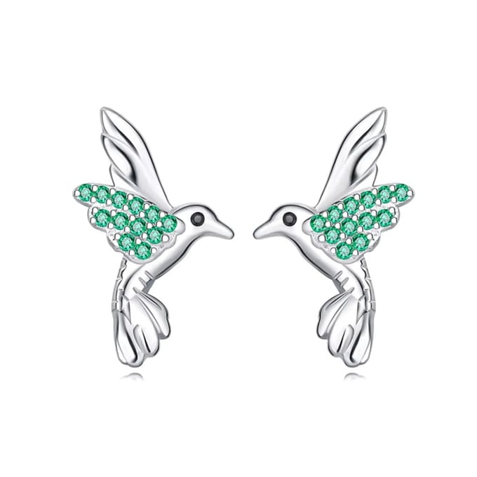 Oorbellen dames kolibrie - vogel - glinster