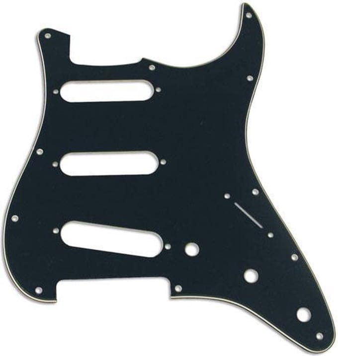 Fender Modern Style Pickguard Strat zwart 3-Ply 11-Hole - Pickguard
