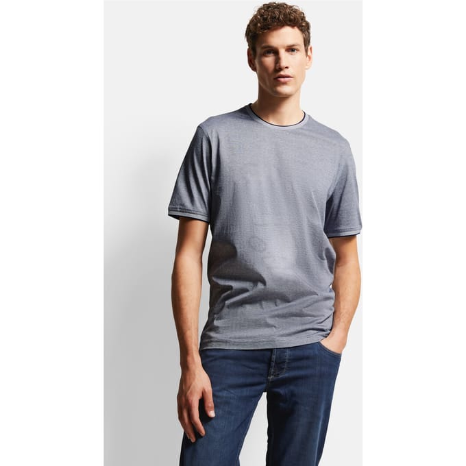 Bugatti Herren T-shirt van puur katoen