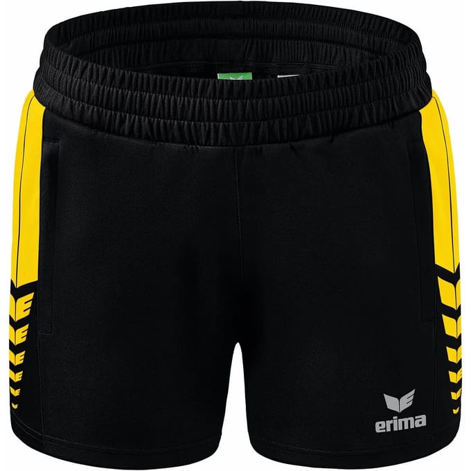Erima Six Wings Worker Short Dames - Geel / Zwart | Maat: 36