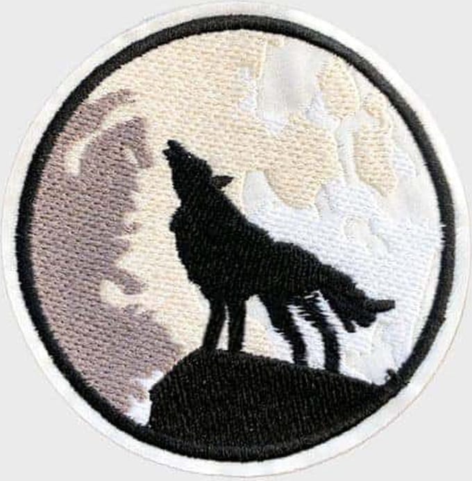 Patchy® – Wolf Halloween Strijk Embleem Patch 7.1 x 7.1 cm