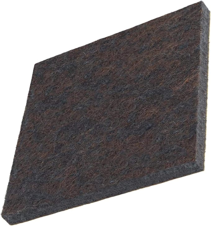 16 x viltdoppen 70x70 mm vierkant bruin zelfklevend premium kwaliteit meubelladder - extra dik