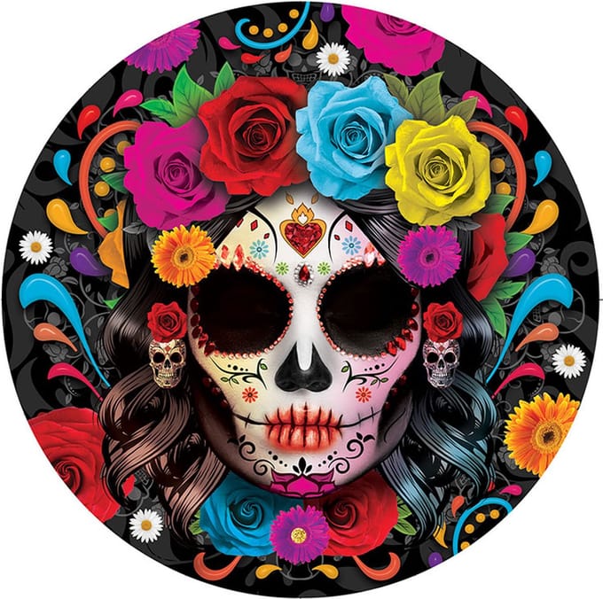 Fiestas Guirca - Borden (papier) - Catrina - 23 cm (6 stuks)