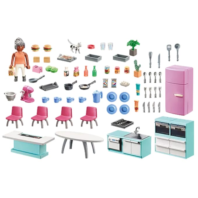 Keuken simulatiespel met een kookeiland Playmobil