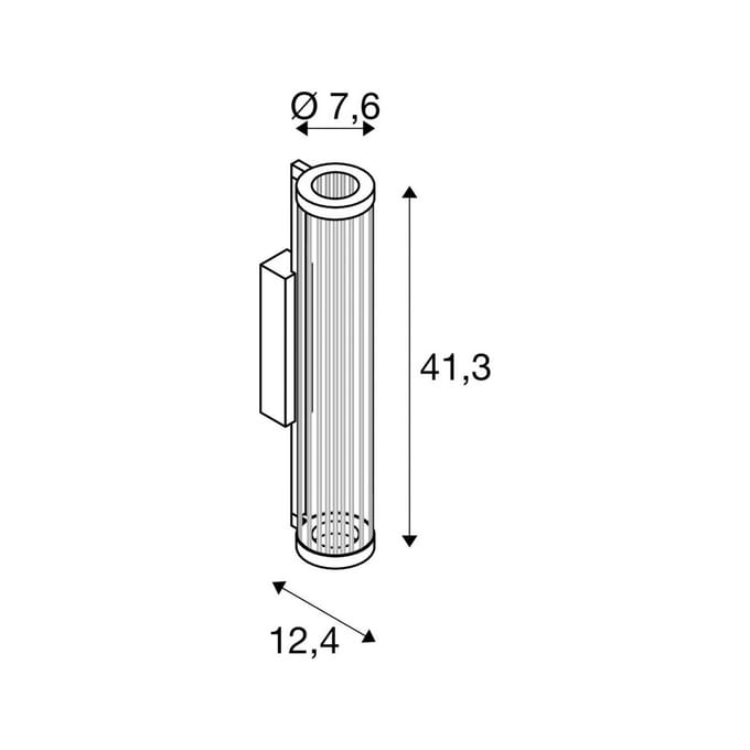 SLV LED wandlamp Quimera, messingkleurig, hoogte 41 cm, CCT