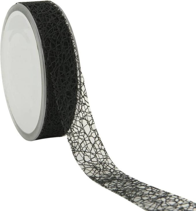 Honeycomblint zwart – 25 mm × 20 m