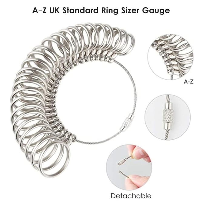 Aluminium Ring Sizer Doorn Metalen Ring Sizer Finger Sizing Stick Doorn Tool met Ring Sizer Set 1 white