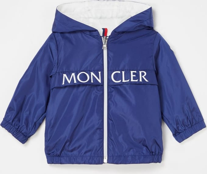 Moncler Erdvile jack met capuchon - Blauw - Maat 68