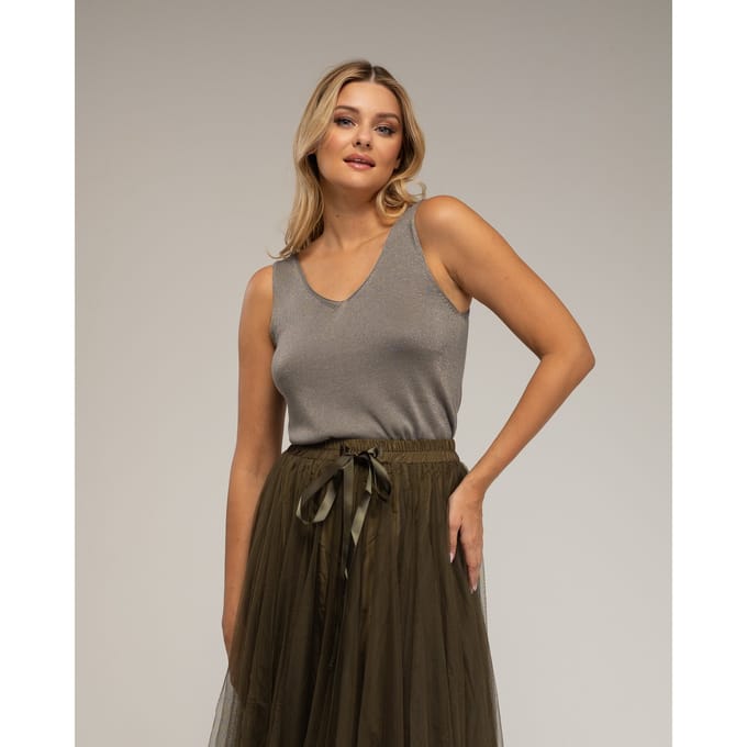 Gebreide top met Lurex