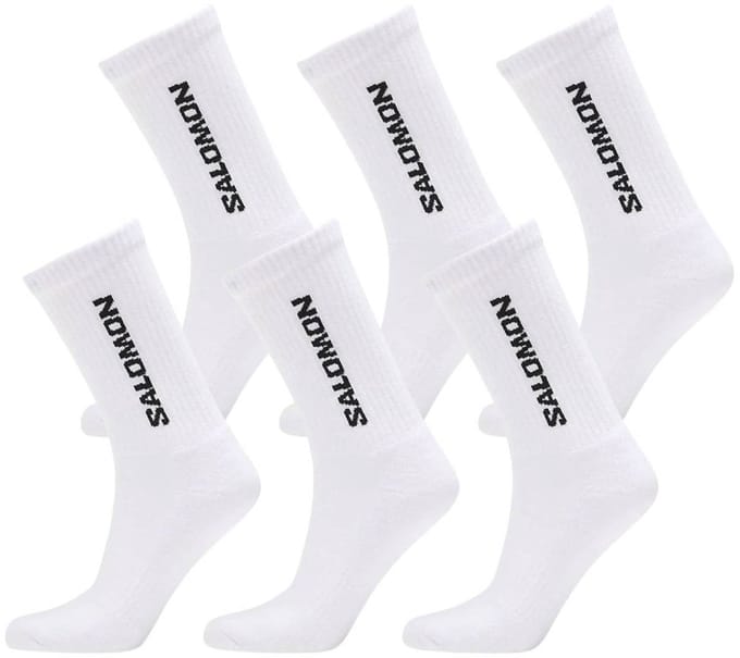 Salomon - Everyday Crew Socks | 6-Pack | Sokken | Maat M / 39-41 - Wit