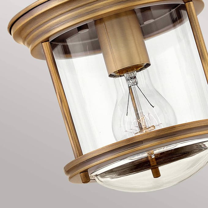 Hinkley LED Plafond Badkamerlamp Hadrian | 1X E27 Max 60W | IP44 | Dimbaar | Brushed Bronze